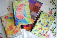 Notebooks to giveaway - designs by Nicky Perryman Textile Artist